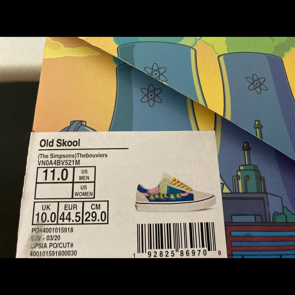 Host Pick New The Simpsons Vans Bouviers Sisters Men’s SZ 11 VN0A4VB521M Sneaker - Picture 12 of 15